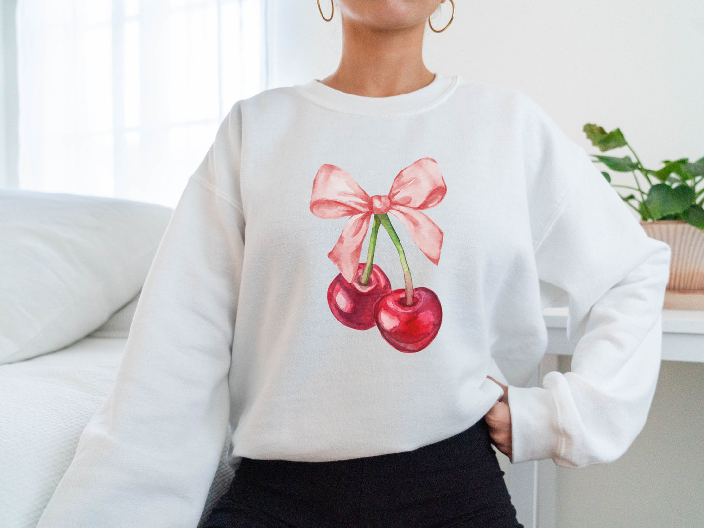 Cherry Bow Coquette Sweatshirt